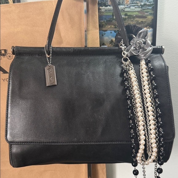 Coach Whitney Black Leather Satchel - Picture 3 of 13